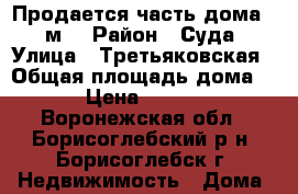 Продается часть дома 32 м2 › Район ­ Суда › Улица ­ Третьяковская › Общая площадь дома ­ 32 › Цена ­ 800 000 - Воронежская обл., Борисоглебский р-н, Борисоглебск г. Недвижимость » Дома, коттеджи, дачи продажа   